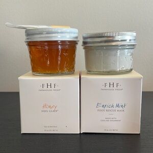 Farmhouse Fresh Honey Heel Glaze AND Enrich Mint foot mask